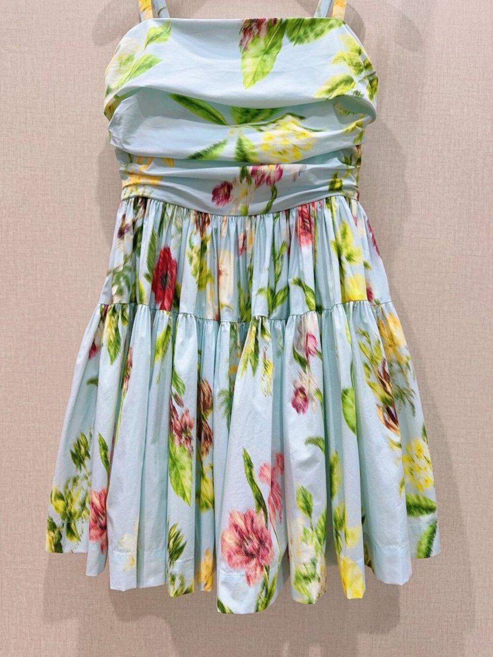 Oscar De La Renta Printed Camisole Dress - Picture 2 of 8